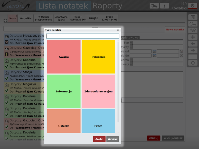 Opis systemu TelNOTE firmy TEL-STER Sp. z o.o.